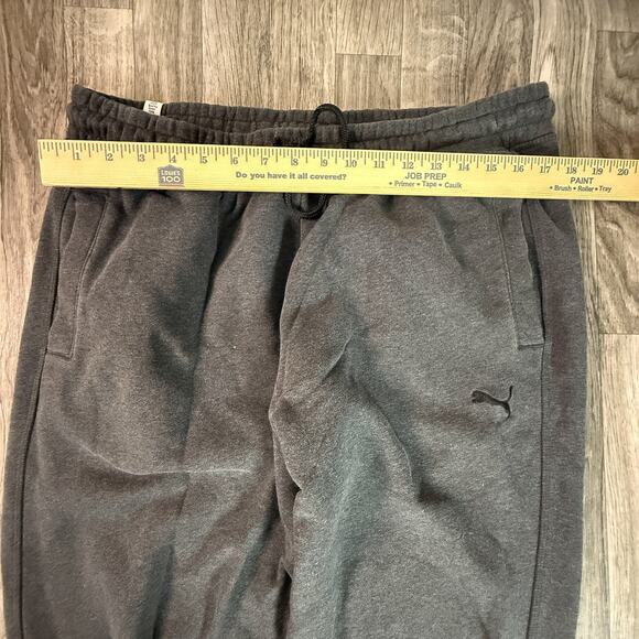 PUMA Fleece Sweatpants Gray Essentials Logo Joggers Men’s XL Drawstring Pants - Picture 5 of 7